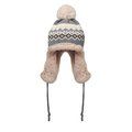 Gorro de punto con orejeras y forro polar Negro