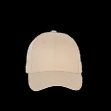 Gorra de algodón 6 paneles ajustable Beige