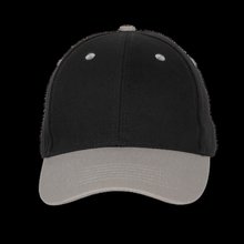 Gorra de algodón con 6 paneles y cierre ajustable Black / Light Grey