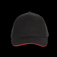 Gorra algodón cierre hebilla metálica Black / Red