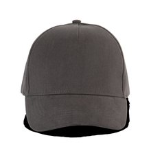 Gorra de algodón grueso con 5 paneles Dark Grey
