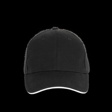 Gorra de algodón orgánico con cierre ajustable Black / White