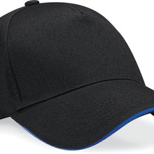 Gorra de Algodón Talla Ajustable Black / Bright Royal