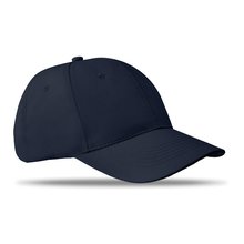 Gorra de béisbol en algodón grueso con cierre velcro Azul