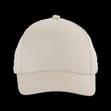 Gorra infantil de algodón con velcro Beige