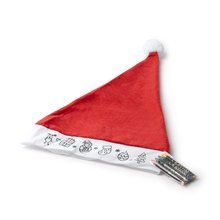 Gorro de Navidad infantil para colorear Rojo