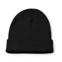 Gorro de poliéster doble capa Negro Talla Única Adulto