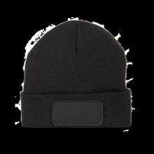 Gorro con forro polar y parche Black