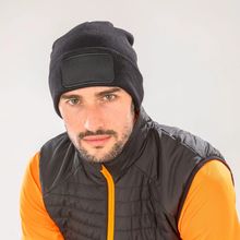 Gorro punto con Parche frontal Black