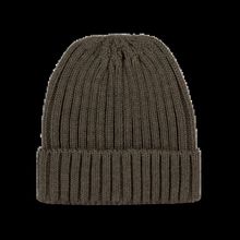 Gorro de punto canalé con dobladillo Algae Green