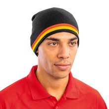 Gorro a rayas Black / Red / Gold