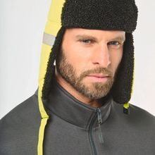 Gorra con orejeras acolchada Fluorescent Yellow