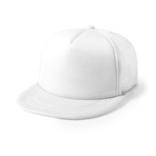 Gorra de rejilla 5 paneles con visera plana Bla