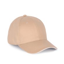 Gorra sencilla de algodón Beige / White
