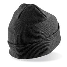 Gorro reciclado con parche de algodón Black