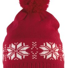 Gorro de punto con estrellas Cherry Red
