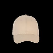 Gorra de algodón 6 paneles ajustable Beige