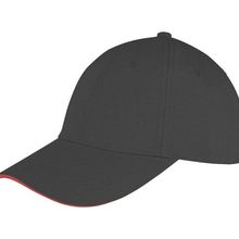 Gorra básica de algodón Black / Red