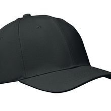 Gorra de béisbol de algodón cepillado Negro