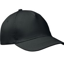 Gorra de béisbol sarga de algodón Negro