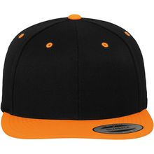 Gorra bicolor snapback Black / Neon Orange