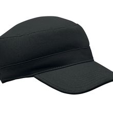 Gorra militar algodón con cierre velcro Negro