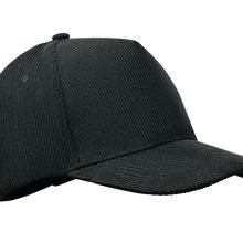 Gorra de pana de 5 paneles Negro