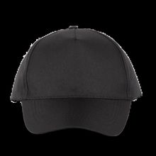 Gorra de poliéster 5 paneles cierre velcro Black