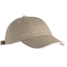 Gorra sarga de algodón Beige / White