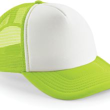 Gorra vintage poliéster Lime Green / White