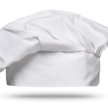 Gorro chef francés con cierre de velcro Blanco