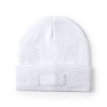 Gorro con etiqueta exterior personalizable Bla