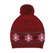 Gorro navideño con pompón Cherry Red