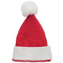 Gorro Navideño de Punto Rojo