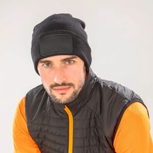 Gorro punto con Parche frontal Black