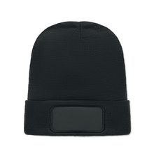 Gorro unisex de poliéster RPET Negro