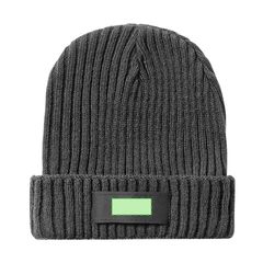 Gorro de punto de canalé | Centrado en el frontal | 30 x 15