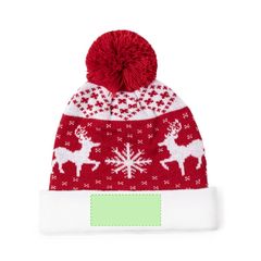 Gorro Navideño con Pom Pom a Juego | Centrado en la zona blanca | 90 x 40