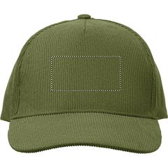 Gorra de pana de 5 paneles | Frontal | 80 x 40