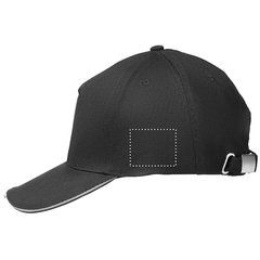 Gorra 5 paneles de algodón con LED | Lado Derecho | 50 x 40