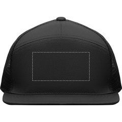 Gorra de 7 paneles con visera plana y malla | Frontal | 80 x 40