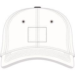 Gorra algodón grueso de 6 paneles con cierre de hebilla metal | Frontal | 50 x 40
