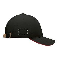 Gorra algodón grueso de 6 paneles con cierre de hebilla metal | Lado Derecho | 40 x 25