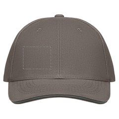 Gorra de béisbol de algodón cepillado | Frontal | 50 x 40