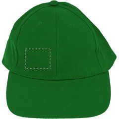 Gorra de béisbol en algodón grueso con cierre hebilla metal | Frontal | 50 x 40