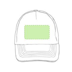 Gorra sandwich algodón peinado 5 paneles con cierre de velcro | Frente | 80 x 50