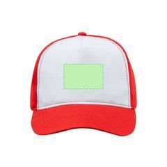 Gorra trucker 5 paneles con panel frontal blanco | Frente