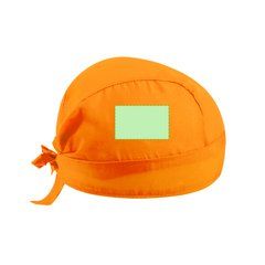 Gorro bandana de cocina con cintas de ajuste | En el lateral derecho | 40 x 60