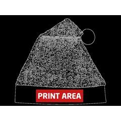 Gorro de Navidad Metalizado | Zona inferior centro | 150 x 40