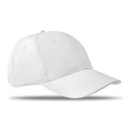 Gorra de 6 paneles 100% algodon Blanco